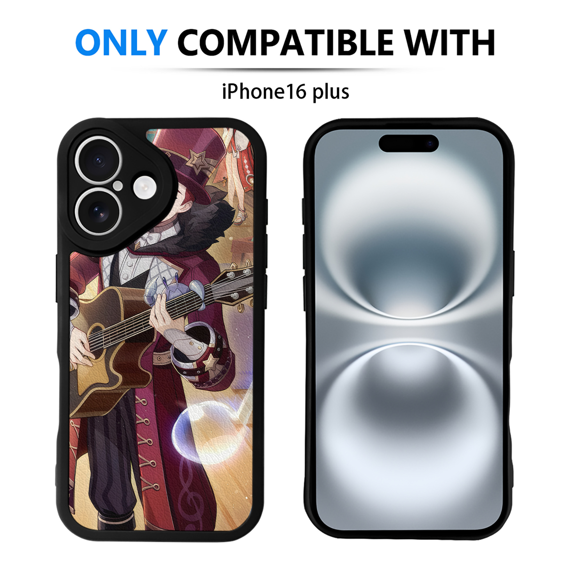 げんし神 genshin 【iPhone 16シリーズ対応】シリコンスマホケース（レザー調） 材質：シリコン